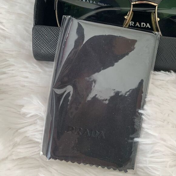 Prada Glasses Frames Black Gold Eyeglasses Case Cloth Box PR65RV Retro - Picture 9 of 14